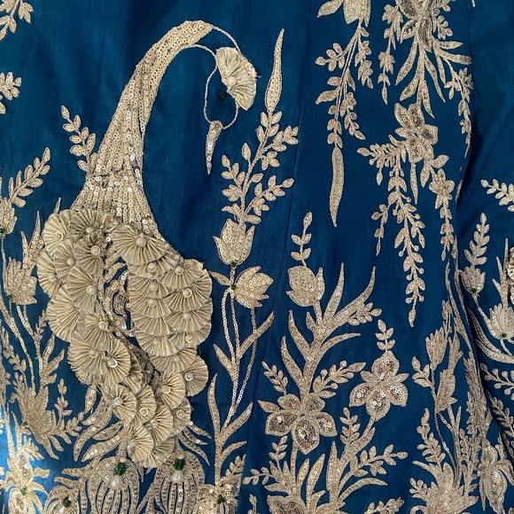 Teal lehenga - Picture 5 of 5